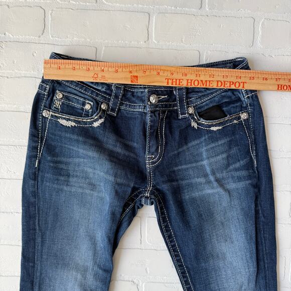Miss Me Signature Boot Cut Medium to Dark Wash Denim Jeans sz 29 - Picture 5 of 6